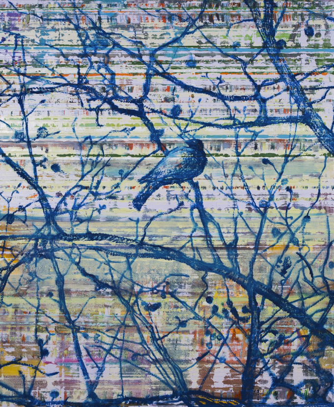 Ukn Lee, Bluebird, 160 x 130 cm, Oil on canvas